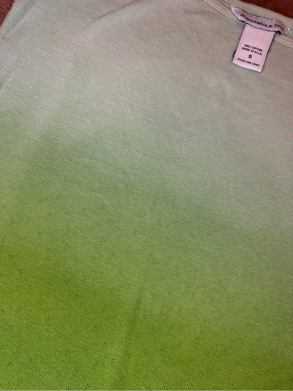 VTG Abercrombie & Fitch Ombre Green Cami Tank Top S - Picture 7 of 9